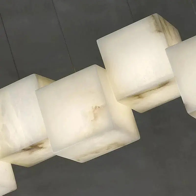 Cubic Handmade Alabaster Pendant Chandelier — alternate product view 3