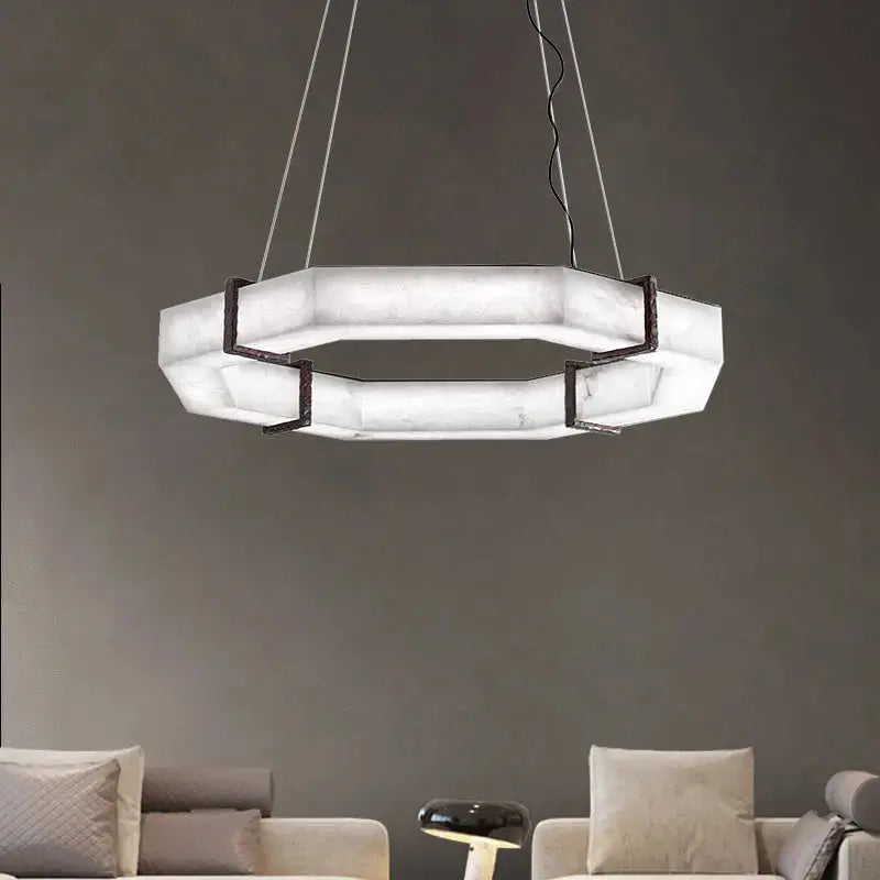 Modern Creative Retro Alabaster Chandelier — alternate product view 2
