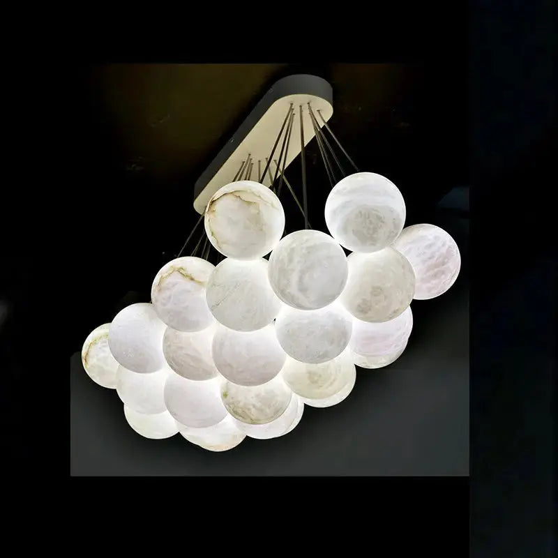 Rectangular Balls Alabaster Chandelier — alternate product view 8