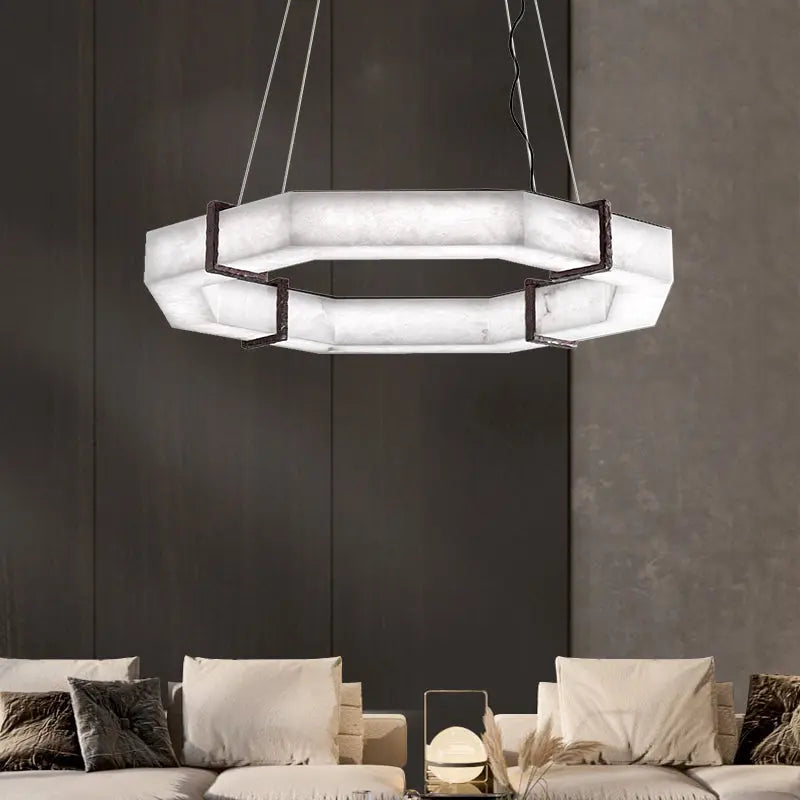Modern Creative Retro Alabaster Chandelier — alternate product view 3