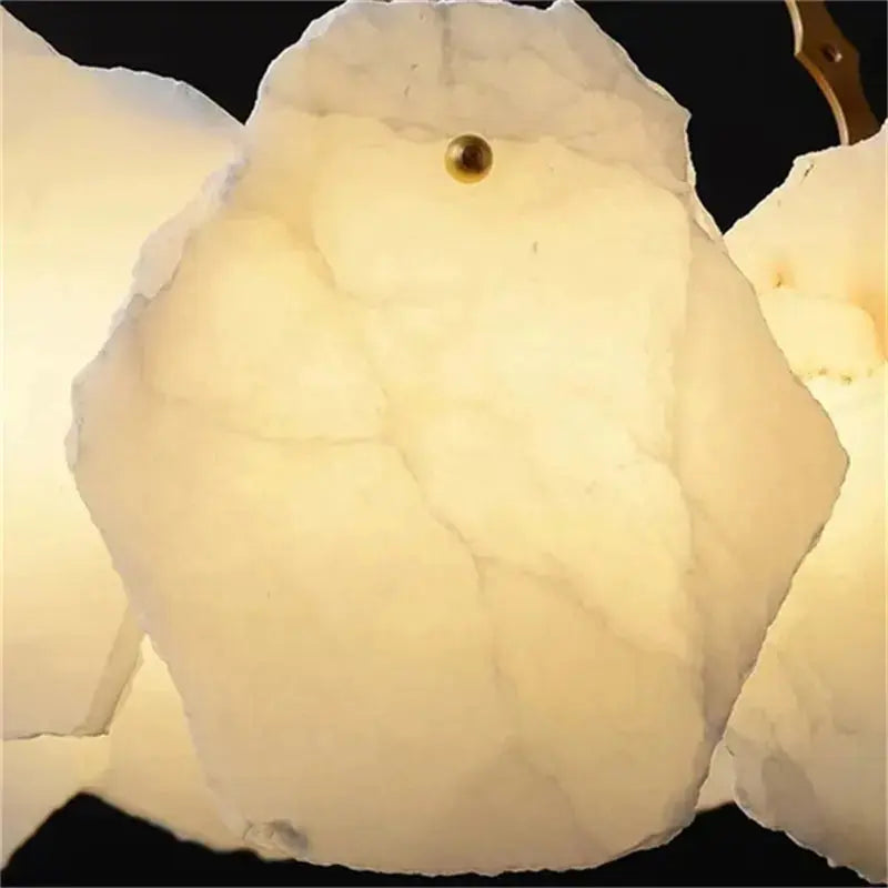 Modern Snowflake Round Marble Chandelier — alternate product view 2