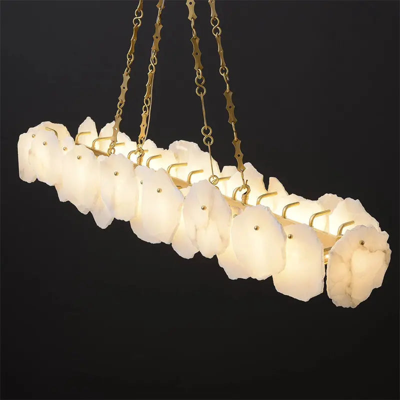 Marble Modern Snowflake Linear Chandelier — alternate product view 3