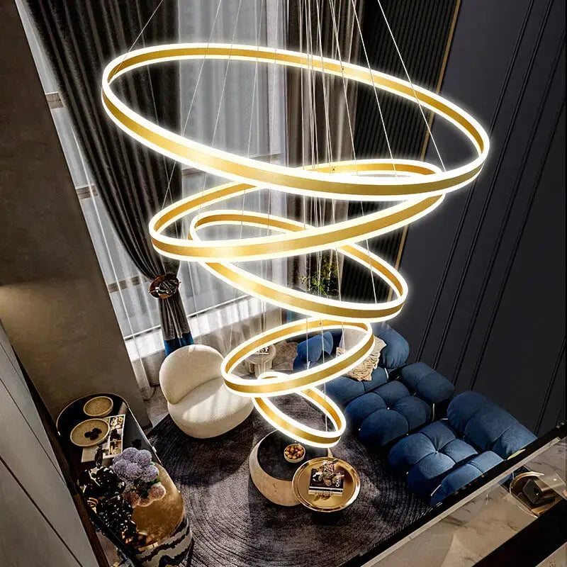 Large Modern Ring Chandelier — alternate product view 2