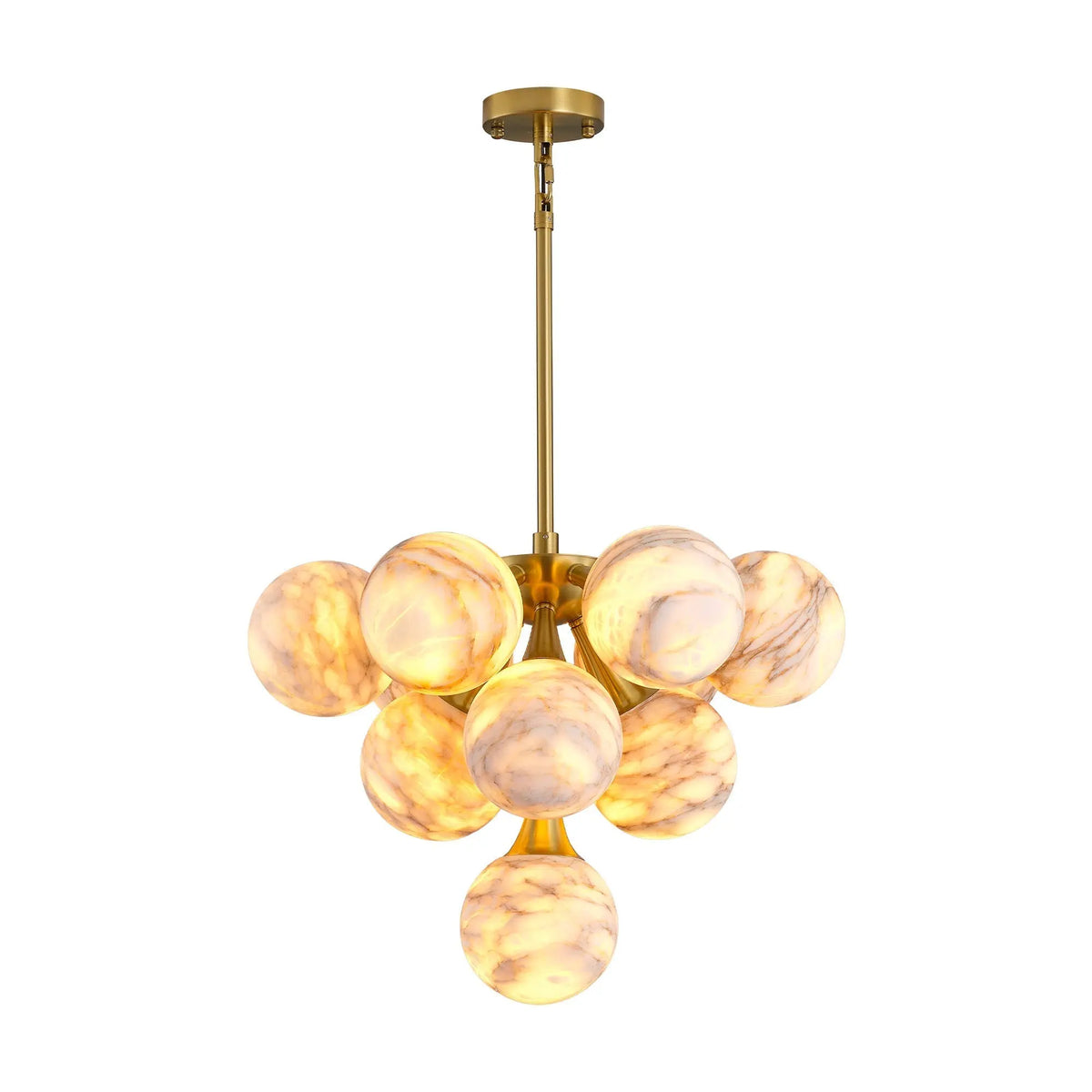 Modern Unique Alabaster Chandelier — alternate product view 1