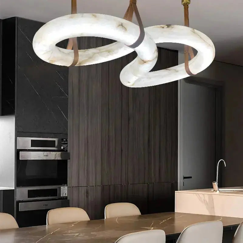 Contemporary Nordic Alabaster Designer Chandelier — alternate product view 7