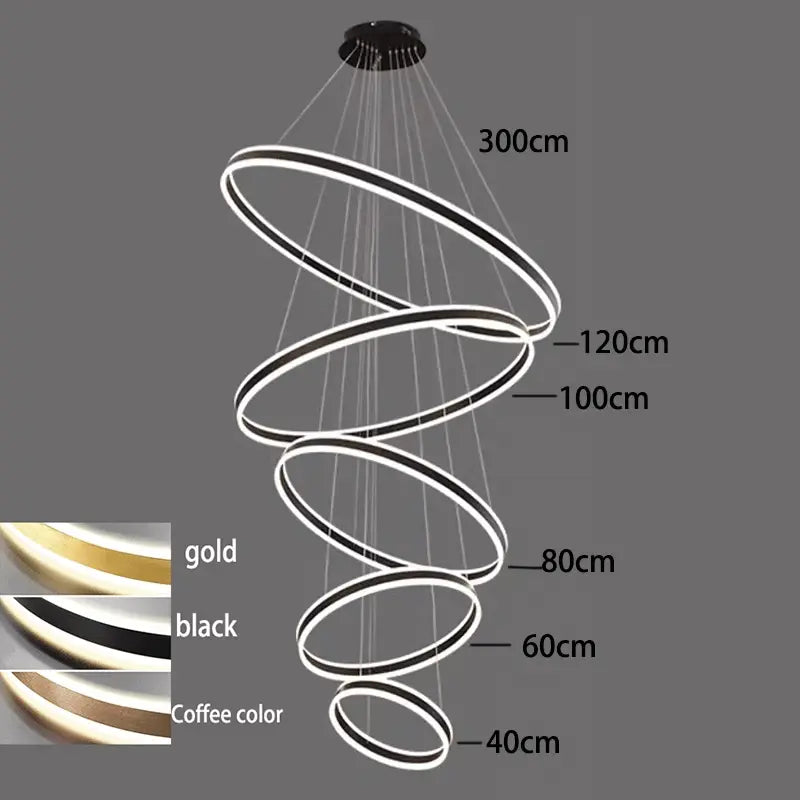 Large Modern Ring Chandelier — alternate product view 15