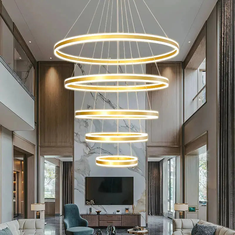 Large Modern Ring Chandelier — alternate product view 5