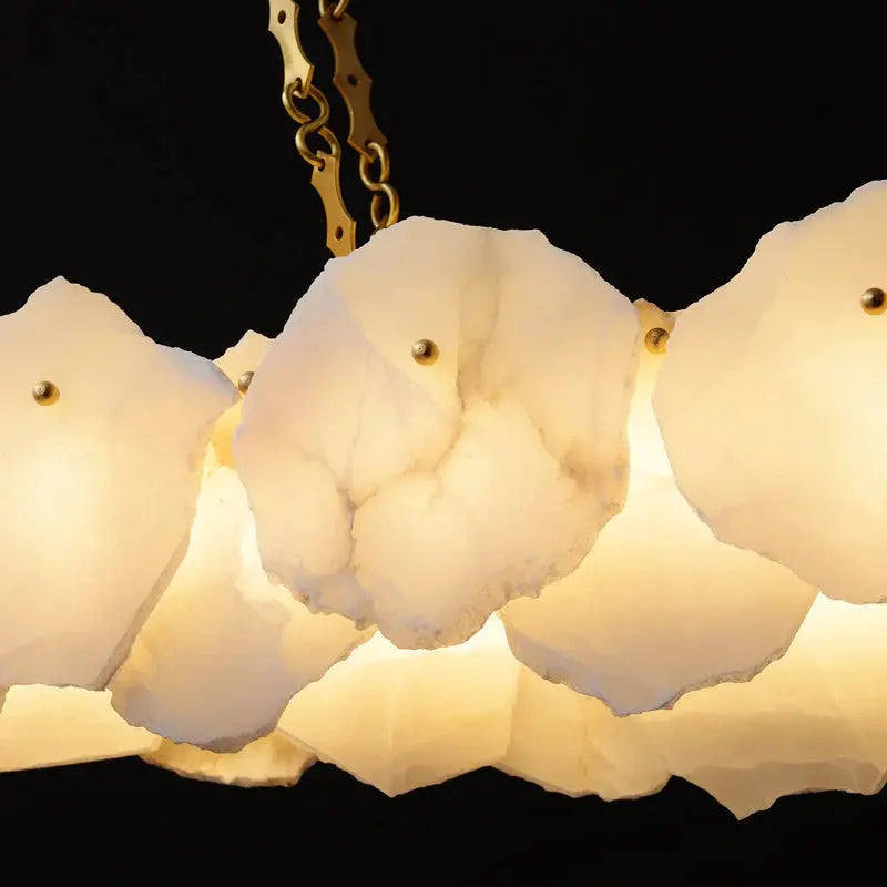Marble Modern Snowflake Linear Chandelier — alternate product view 6