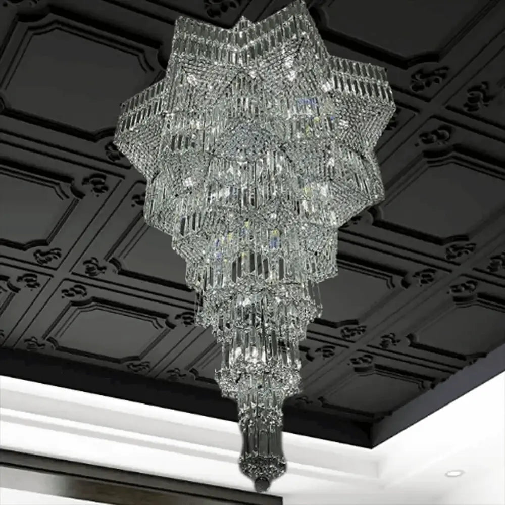 Luxury Villa Chandeliers Star Staircase Crystal Chandelier — alternate product view 11