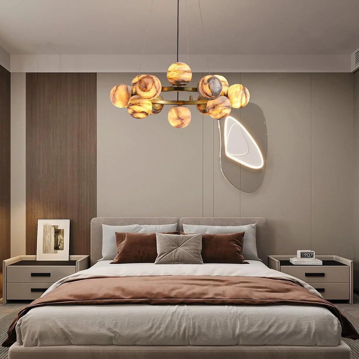 Modern Unique Alabaster Chandelier — alternate product view 18