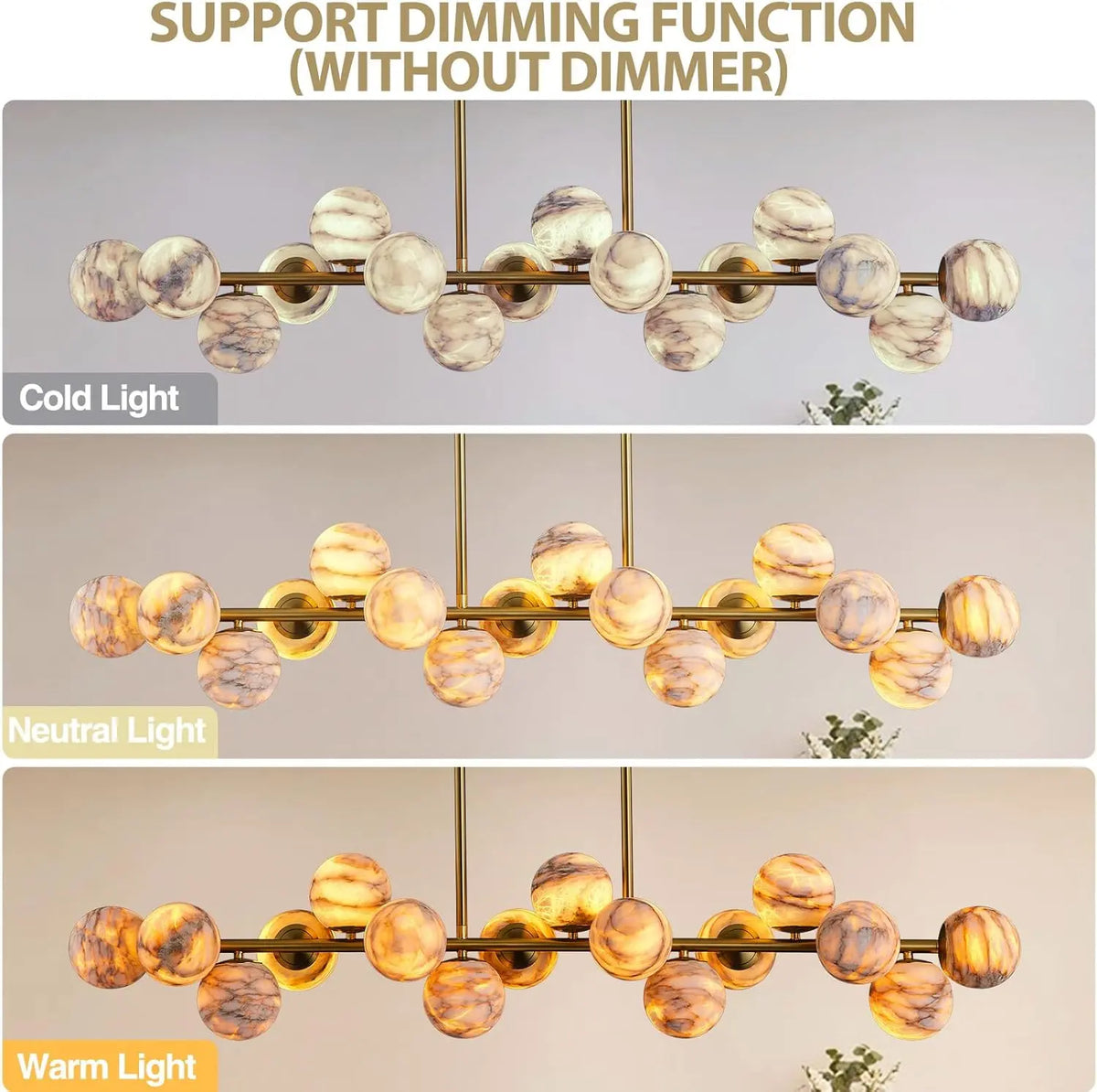 Modern Unique Alabaster Chandelier — alternate product view 33