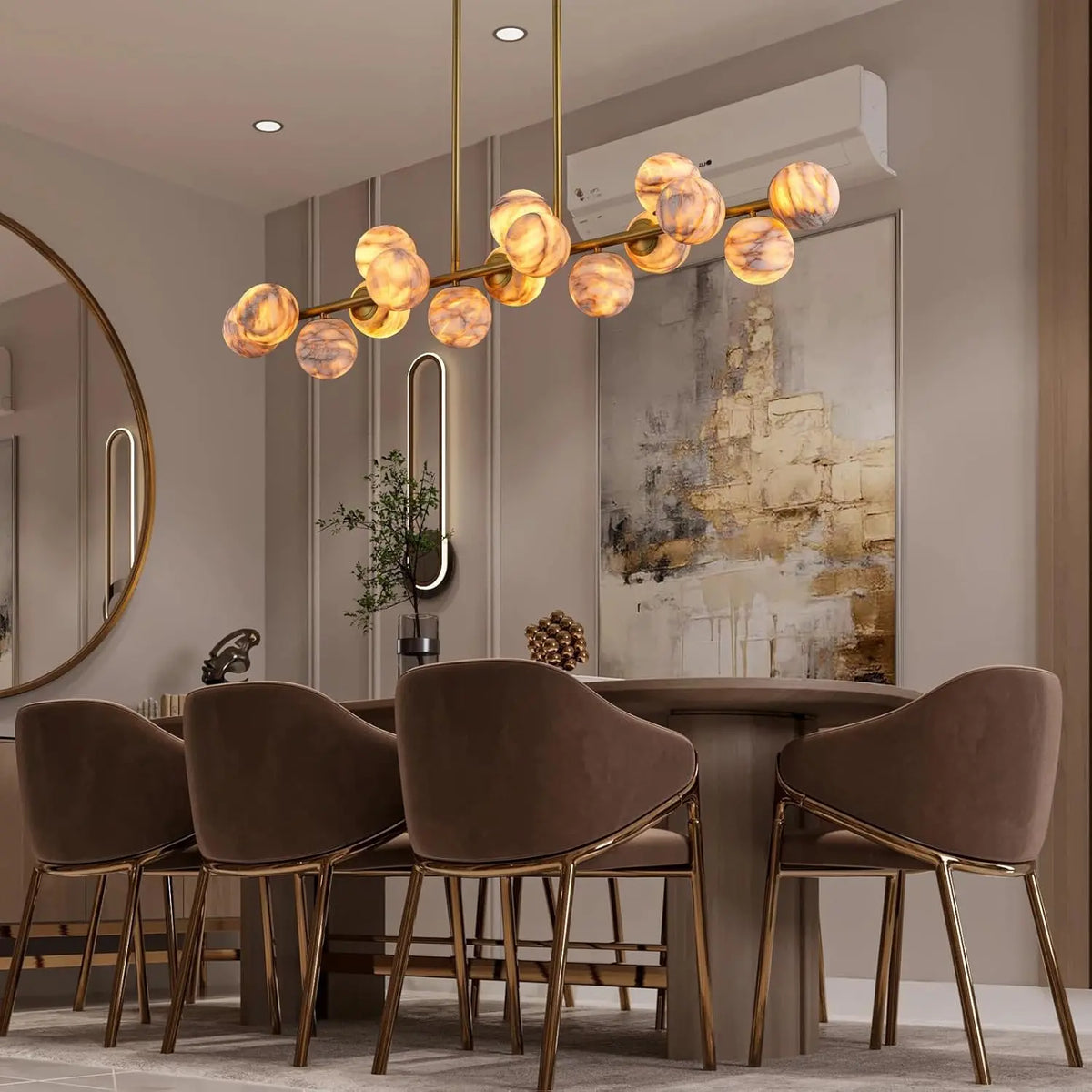 Modern Unique Alabaster Chandelier — alternate product view 29