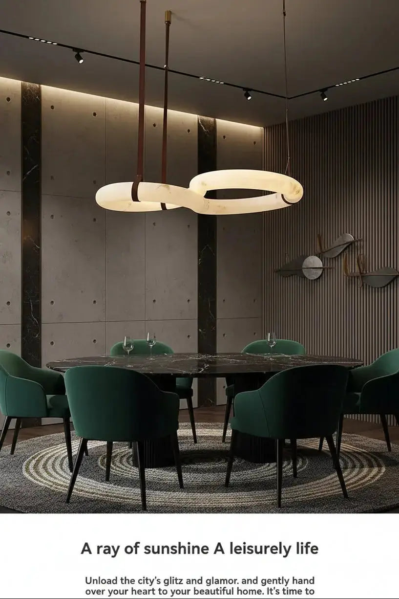 Contemporary Nordic Alabaster Designer Chandelier — alternate product view 12