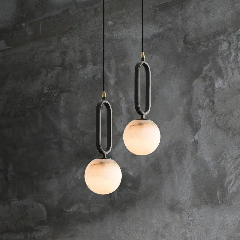 Alabaster Sphere Pendant Light — alternate product view 1