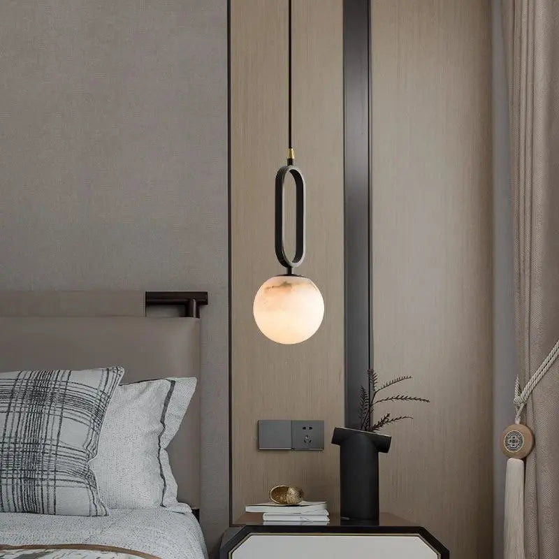 Alabaster Sphere Pendant Light — alternate product view 3