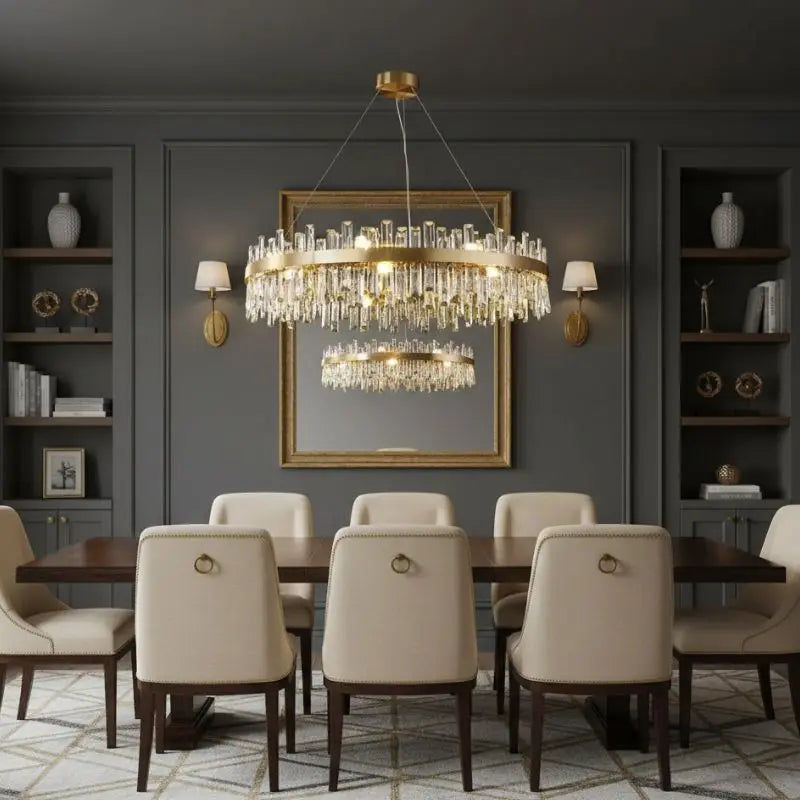 Crystal Round Designer Chandelier — close-up design detail 2