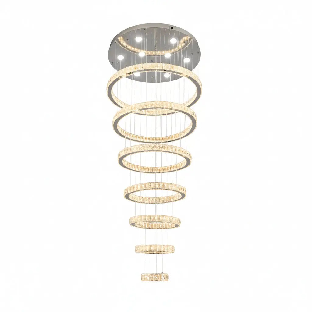Rings Chandeliers for Loft Villa Duplex Design - Gold — alternate product view 1