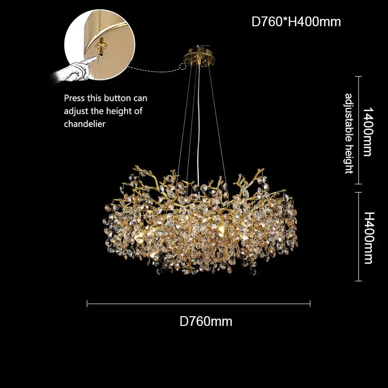 Modern Tree Branch Chandelier | Luxury LED Ceiling Light for Dining Room & Living Room — alternate product view 11