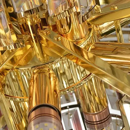 Oval Gold Crystal Designer Chandelier — alternate product view 3