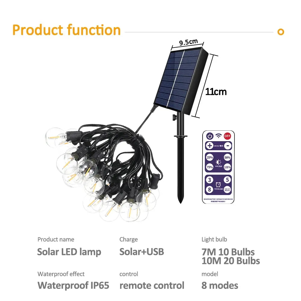 The Solar String Outdoor Lights — alternate product view 7