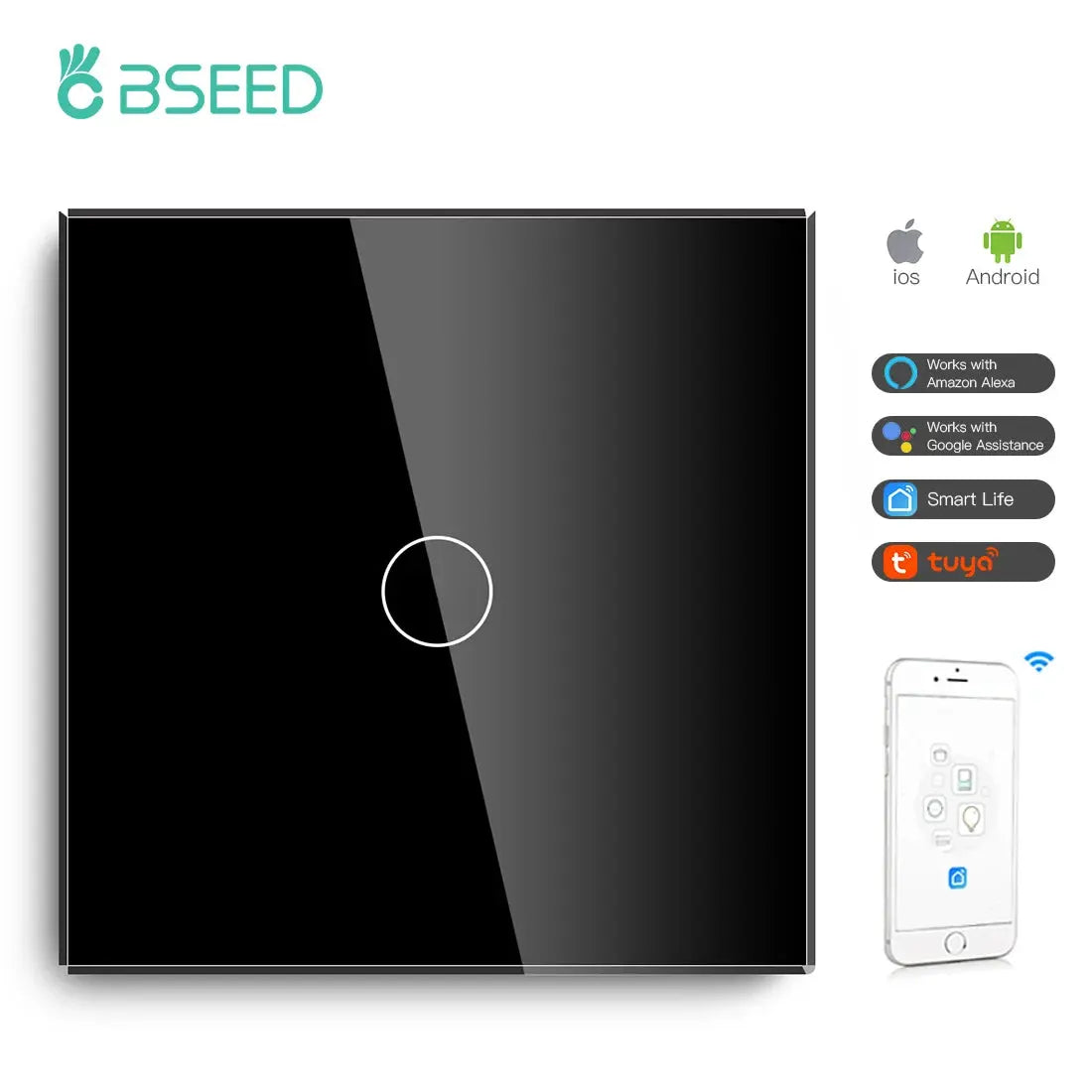 Wifi Light Smart Switch Grey White Black — alternate product view 1