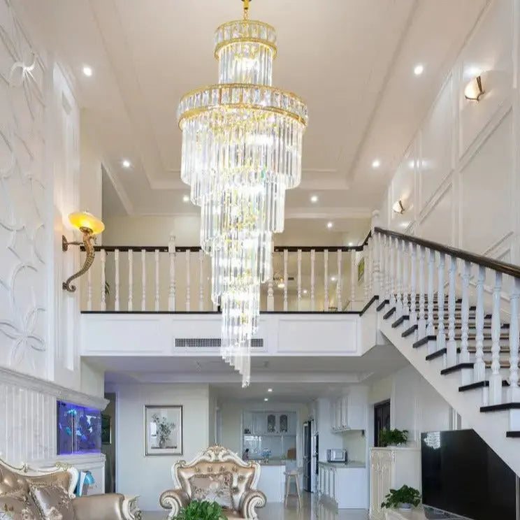 Loft Stair Rotating Long Chandelier — product view