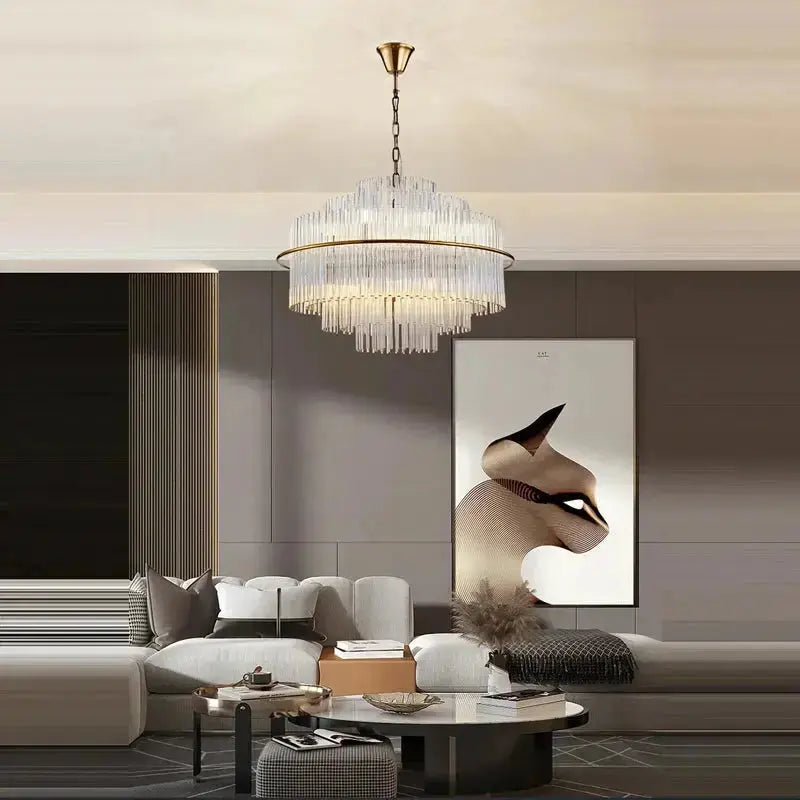 Crystal Designer Oval Round Chandelier — alternate product view 4