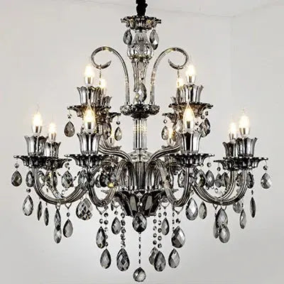 Modern Candle Large Crystal Chandelier — alternate product view 13