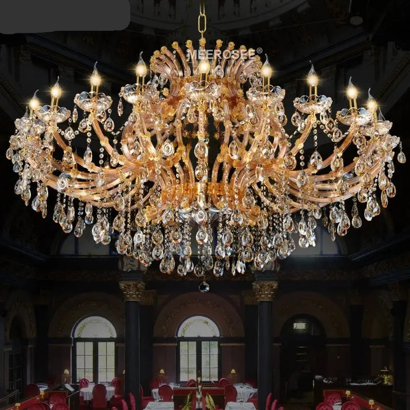 Luxurious Amber Crystal Chandelier — alternate product view 2