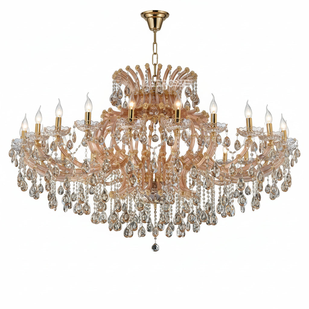 Luxurious Amber Crystal Chandelier — product view