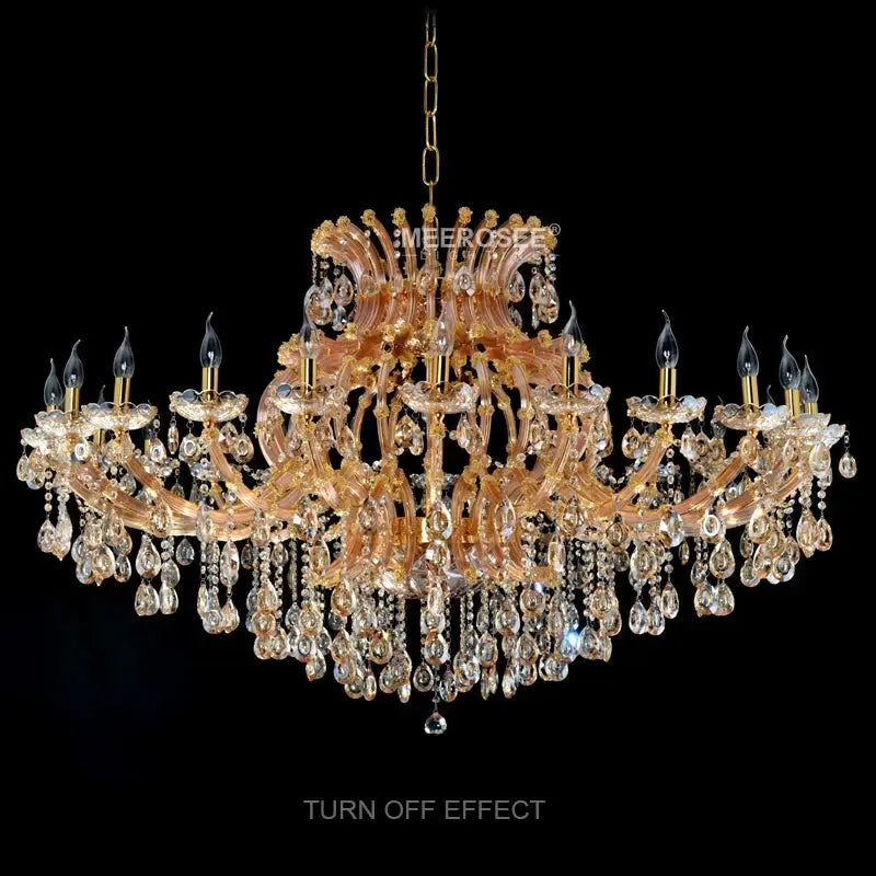 Luxurious Amber Crystal Chandelier — alternate product view 1