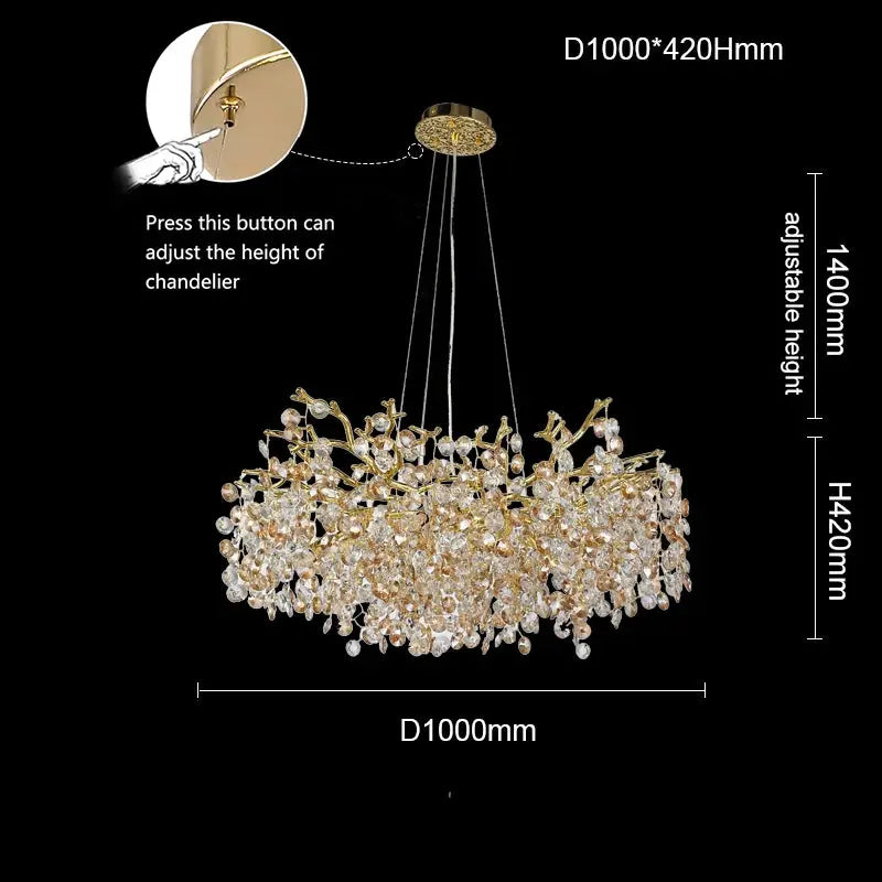 Modern Tree Branch Chandelier | Luxury LED Ceiling Light for Dining Room & Living Room — alternate product view 10
