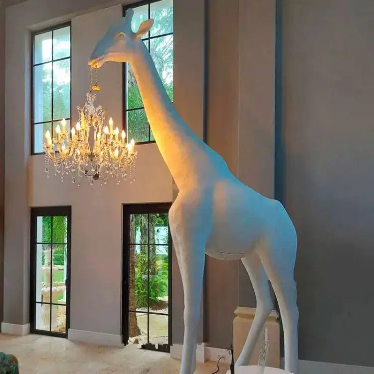Art Sculpture Giraffe Chandelier - White — alternate product view 5