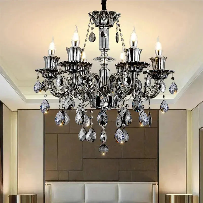Modern Candle Large Crystal Chandelier — alternate product view 3