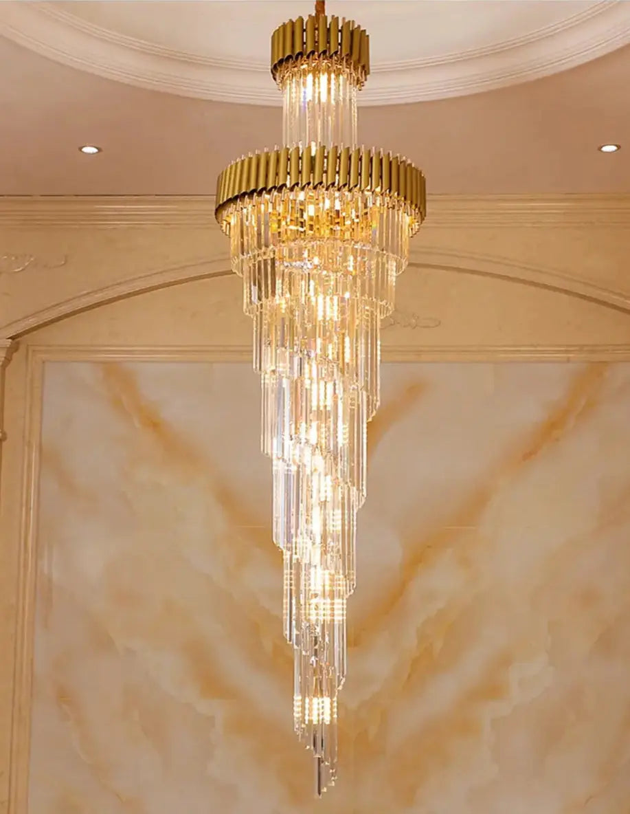 Long Black Crystal Loft Chandelier — alternate product view 11