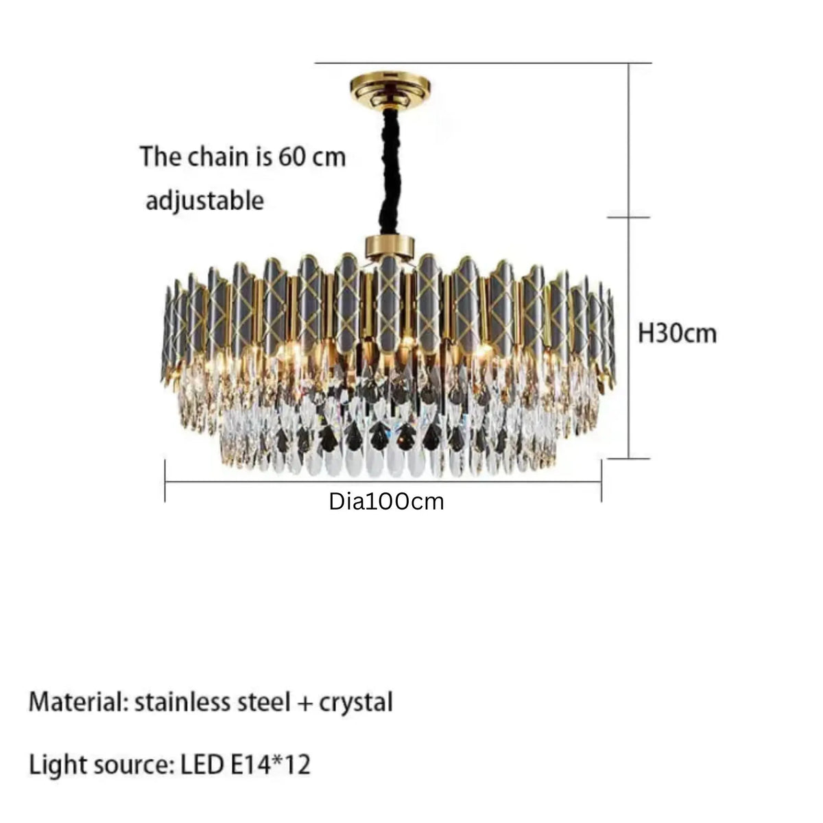 X Shape Modern Chandelier — alternate product view 13