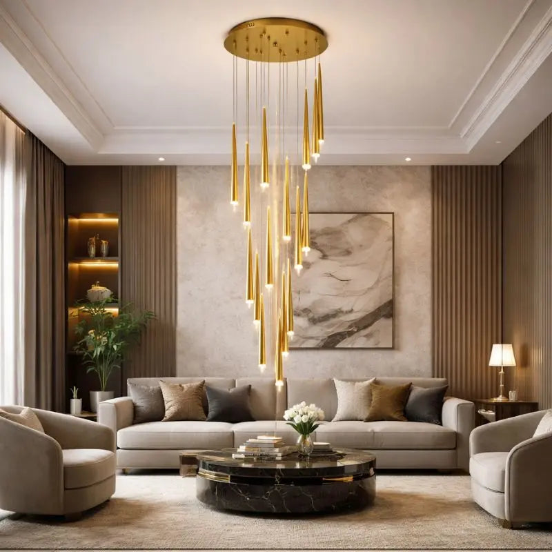 Long Stair Chandelier — shown in an interior setting 2