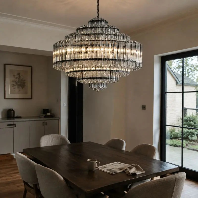 Luxury Glass Crystal Modern Chandelier — close-up design detail