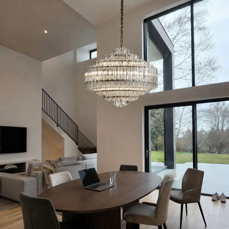 Luxury Glass Crystal Modern Chandelier — close-up design detail 2