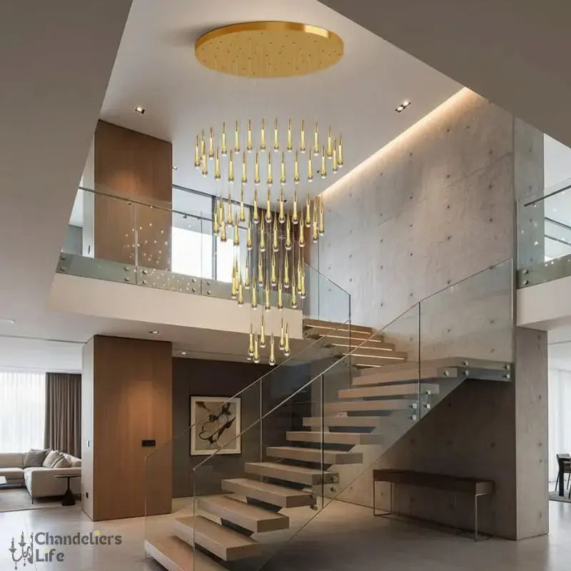 Modern Long Stair Chandelier — alternate product view 2