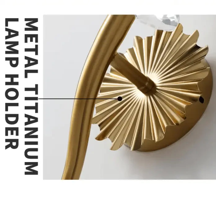 Modern Brass Crystal Wall Fixture — close-up design detail