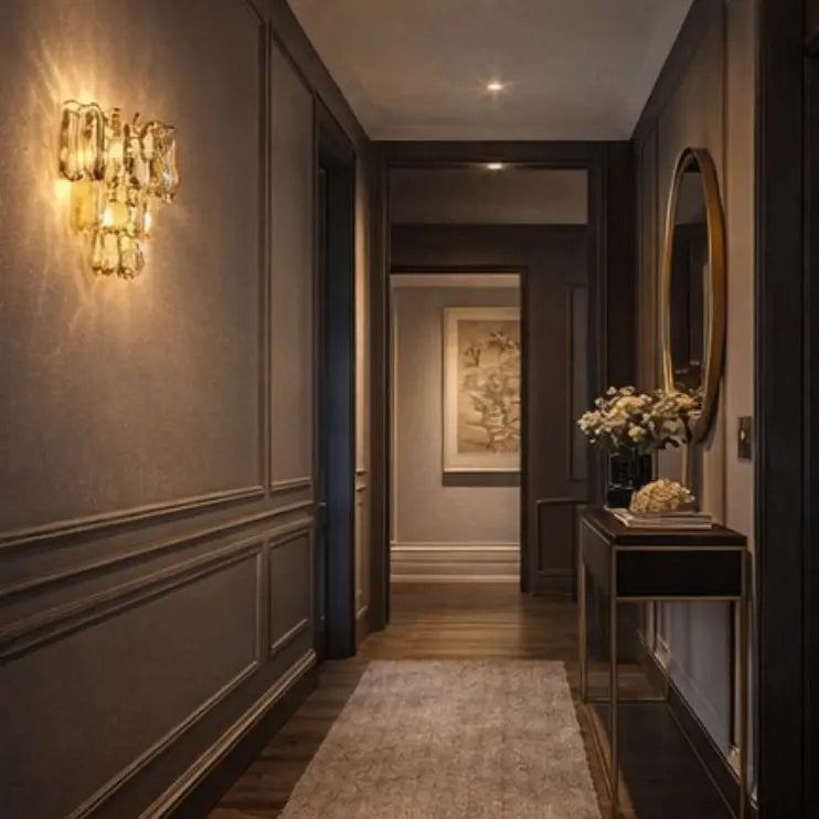 Modern Gold Crystal Wall Lights — close-up design detail 5