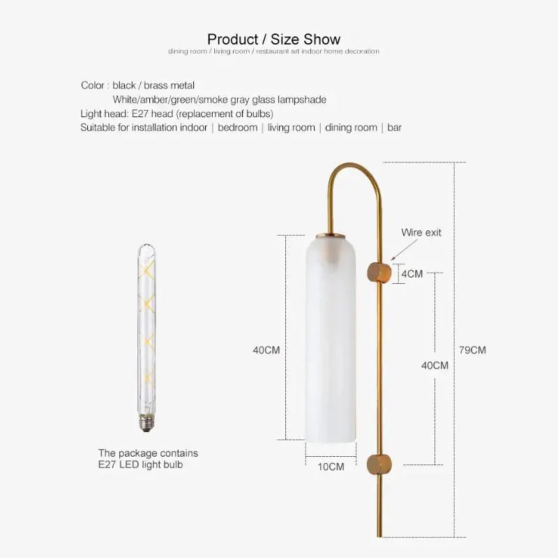 Nordic Glass Shade Wall Lamp — alternate product view 17