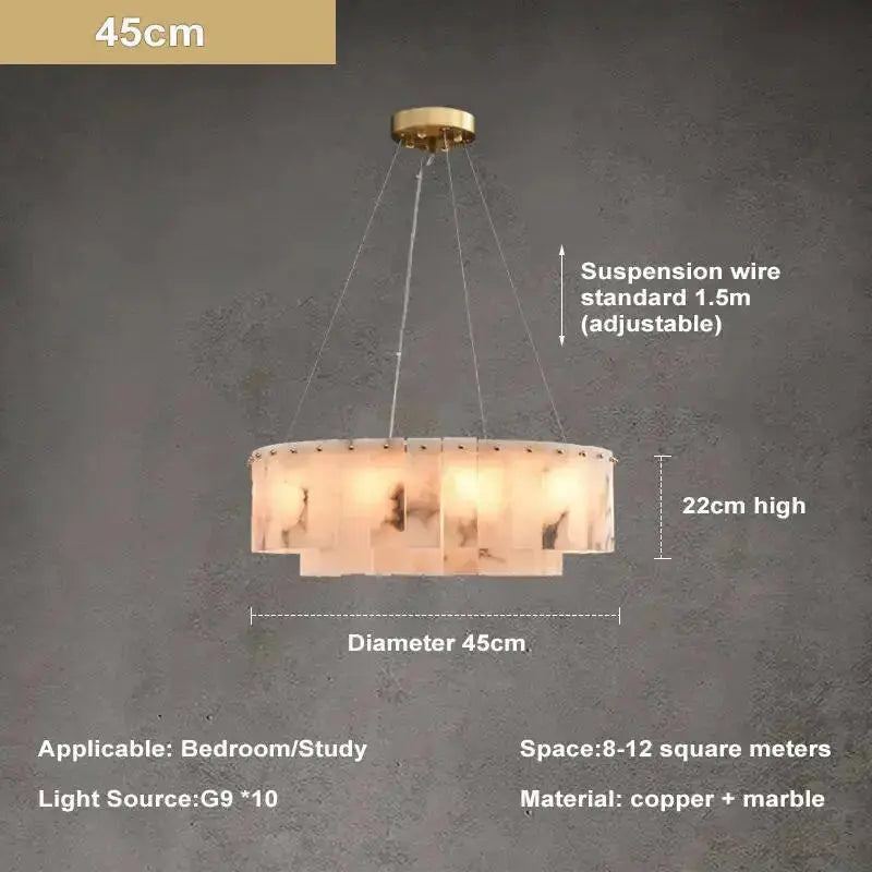 Luxury Nordic Natural Marble Chandelier — alternate product view 8