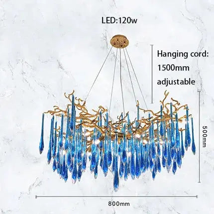 Luxury Royal Blue Crystal Lighting — alternate product view 5