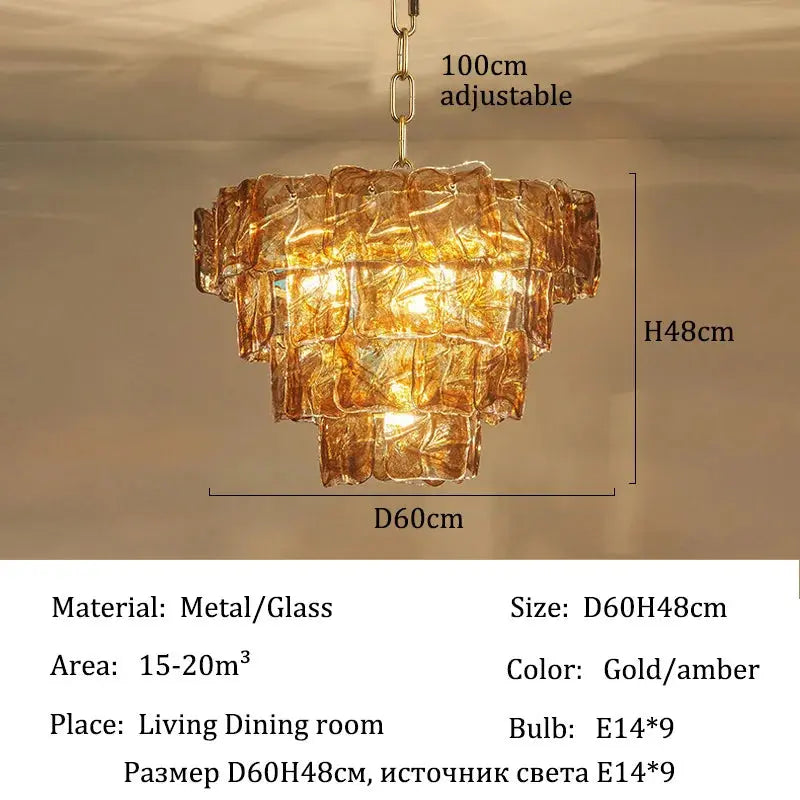 Virello Blue Glass Dining Room Chandelier — alternate product view 7