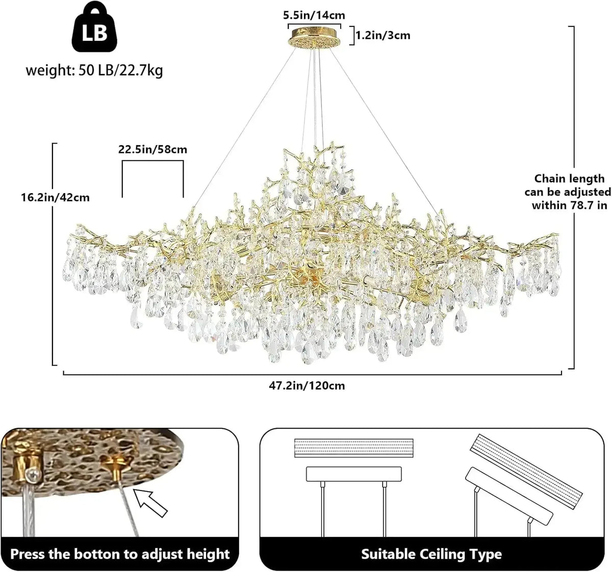 Luxury Modern Raindrop Chandeliers — alternate product view 6