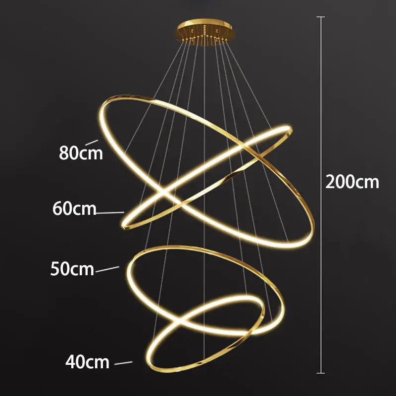 Elegant Modern Ring Chandelier — alternate product view 9
