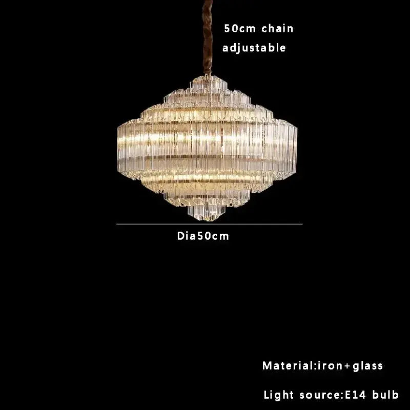 Luxury Glass Crystal Modern Chandelier — alternate product view 5