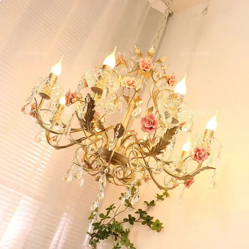 Crystal Flower French Chandelier — alternate product view 3